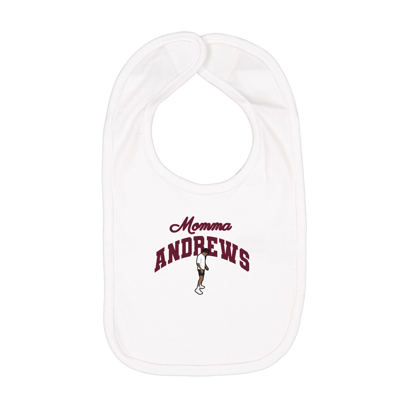 Infant Bib — Mothers Day Arch in White