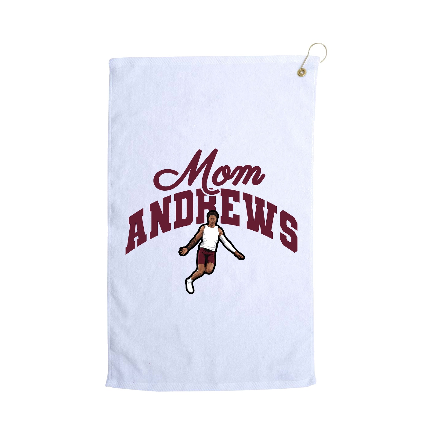 Golf Towel — Mothers Day Arch in White