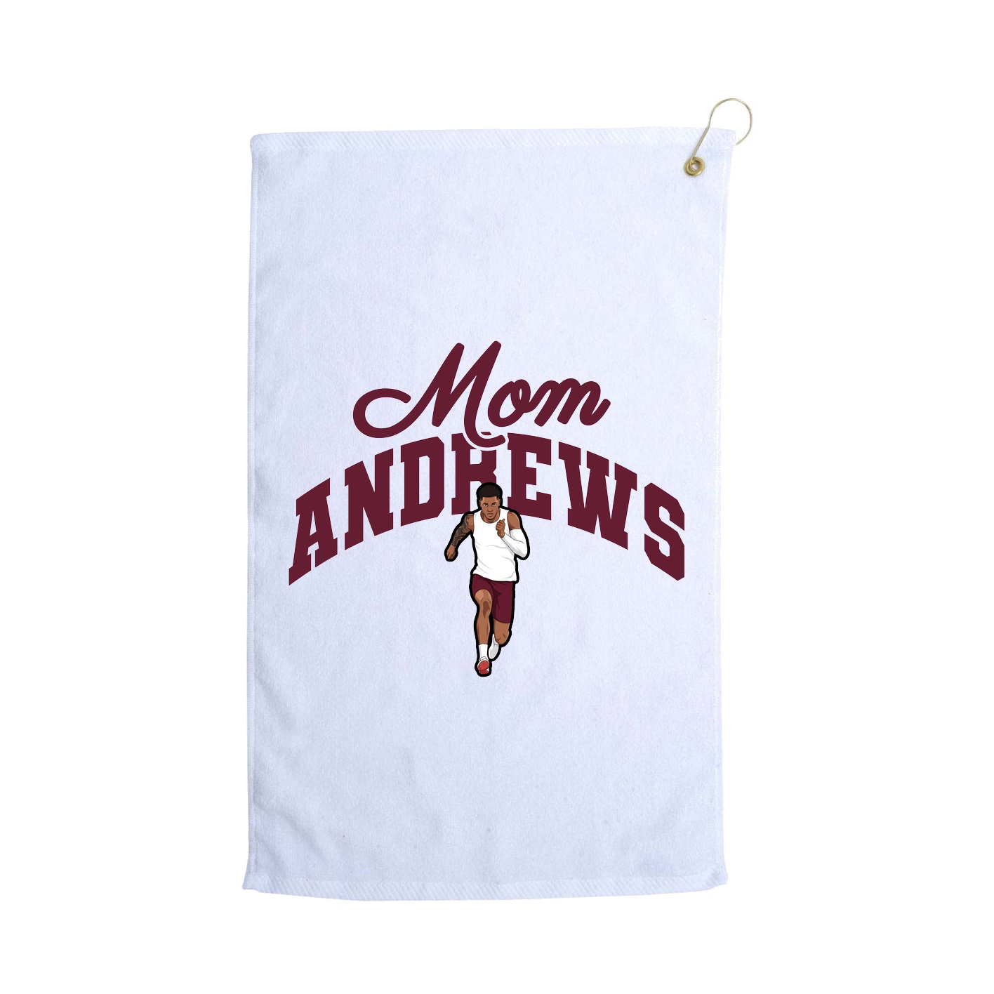 Golf Towel — Mothers Day Arch in White