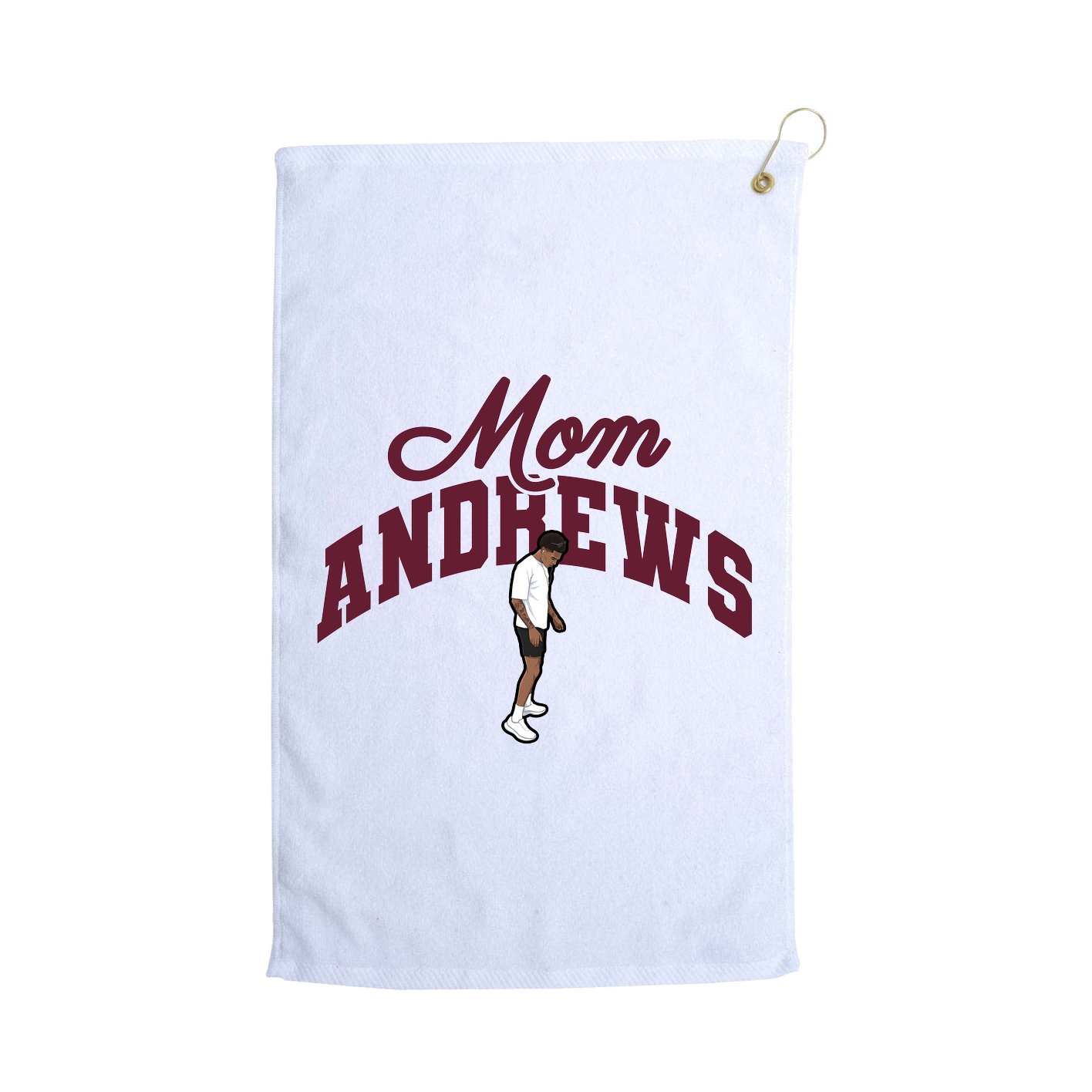 Golf Towel — Mothers Day Arch in White