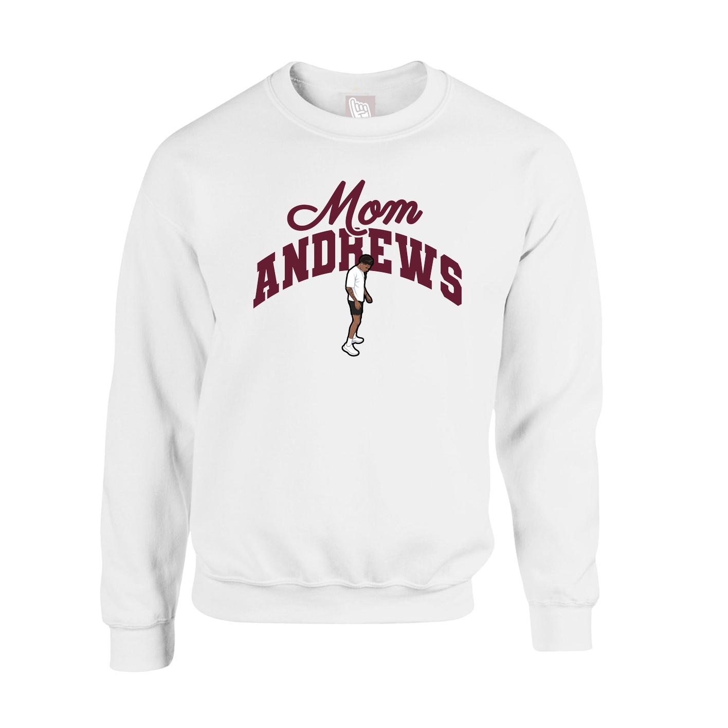 Fleece Crew — Mothers Day Arch in White
