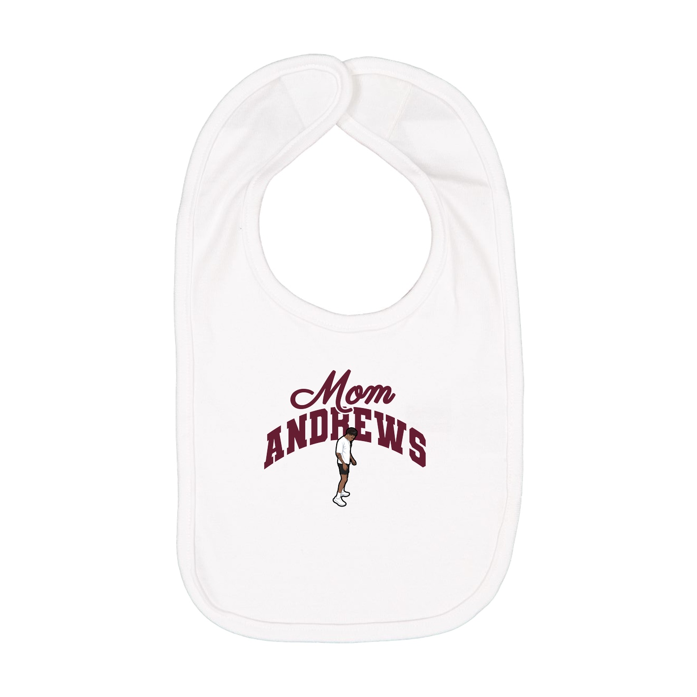 Infant Bib — Mothers Day Arch in White