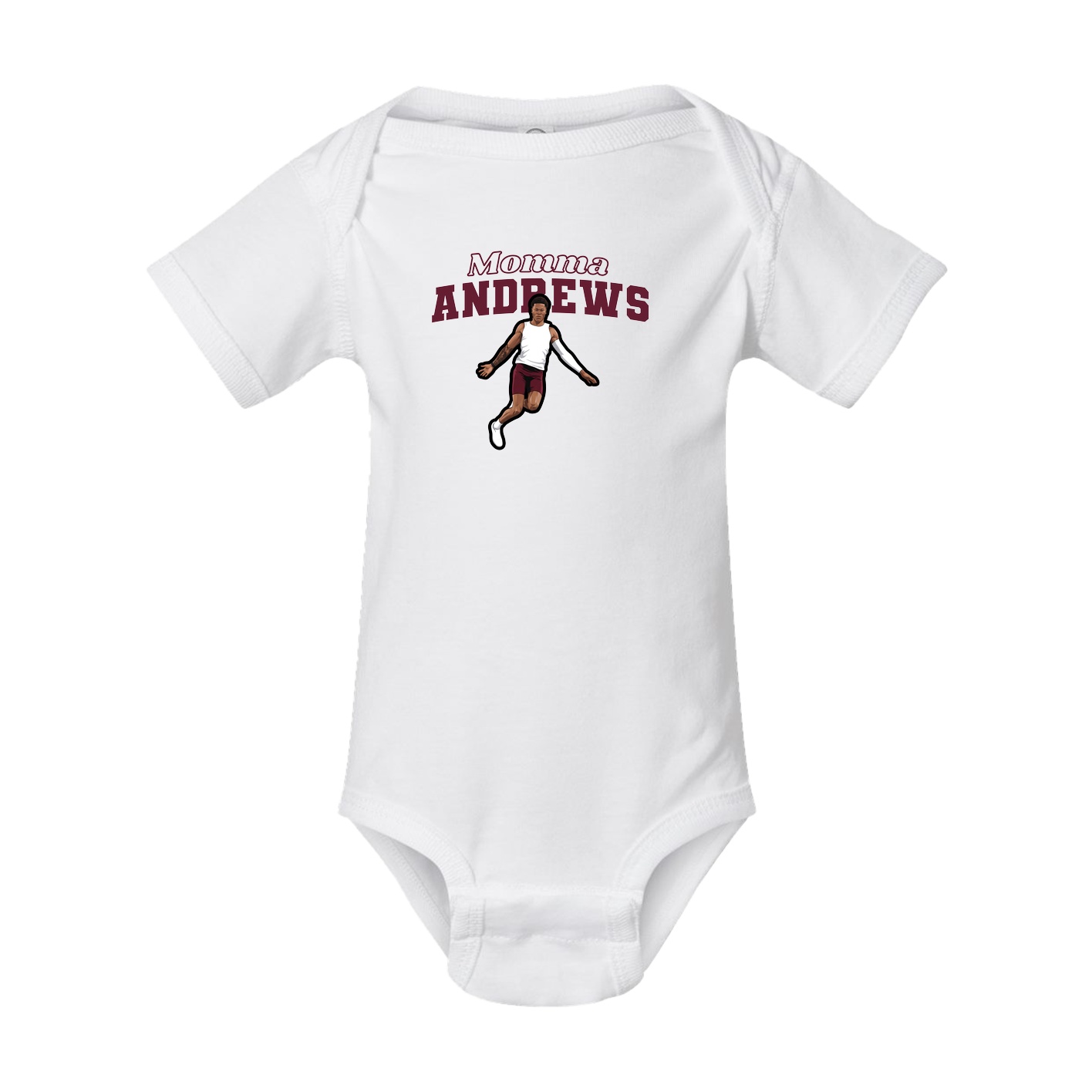 Baby Onesie — Mothers Day Block in White