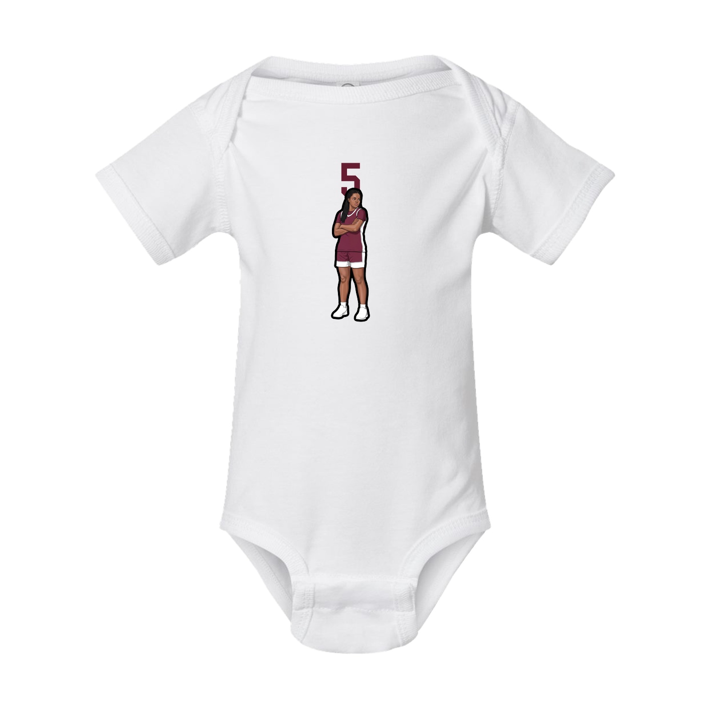 Baby Onesie — Number Top in White