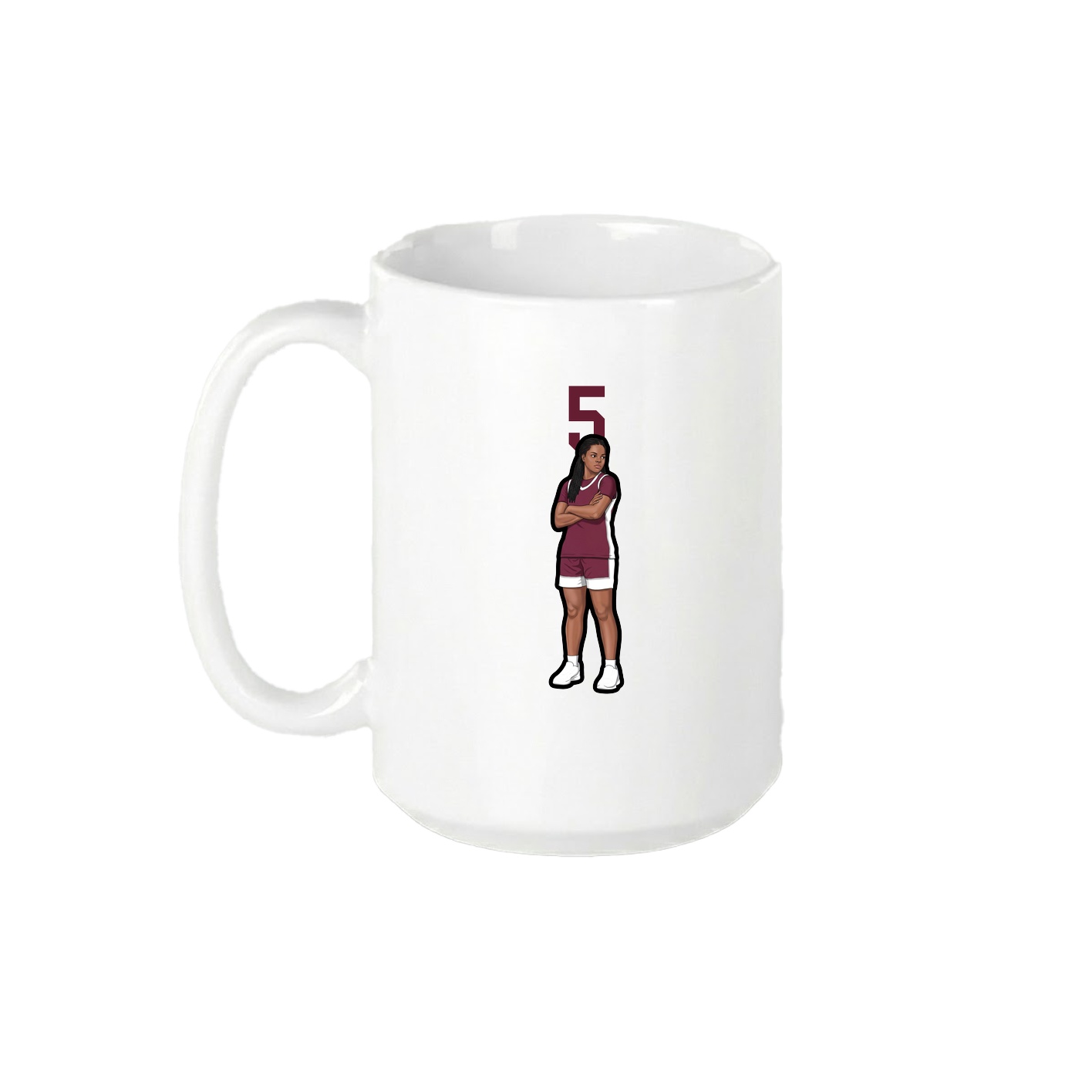 15oz Coffee Mug — Number Top in White