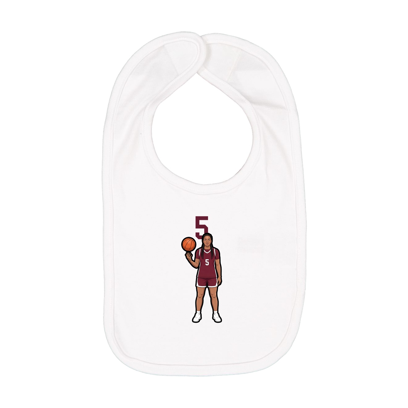 Infant Bib — Number Top in White