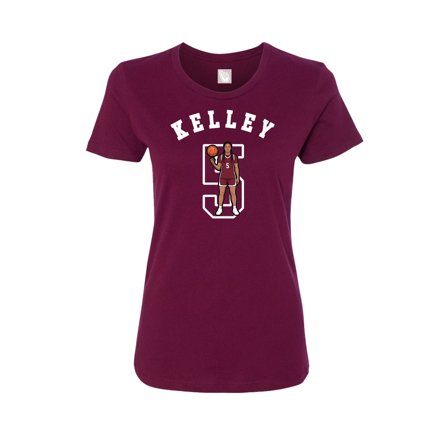 Fitted Women's Tee — Shirsey Arch in Maroon