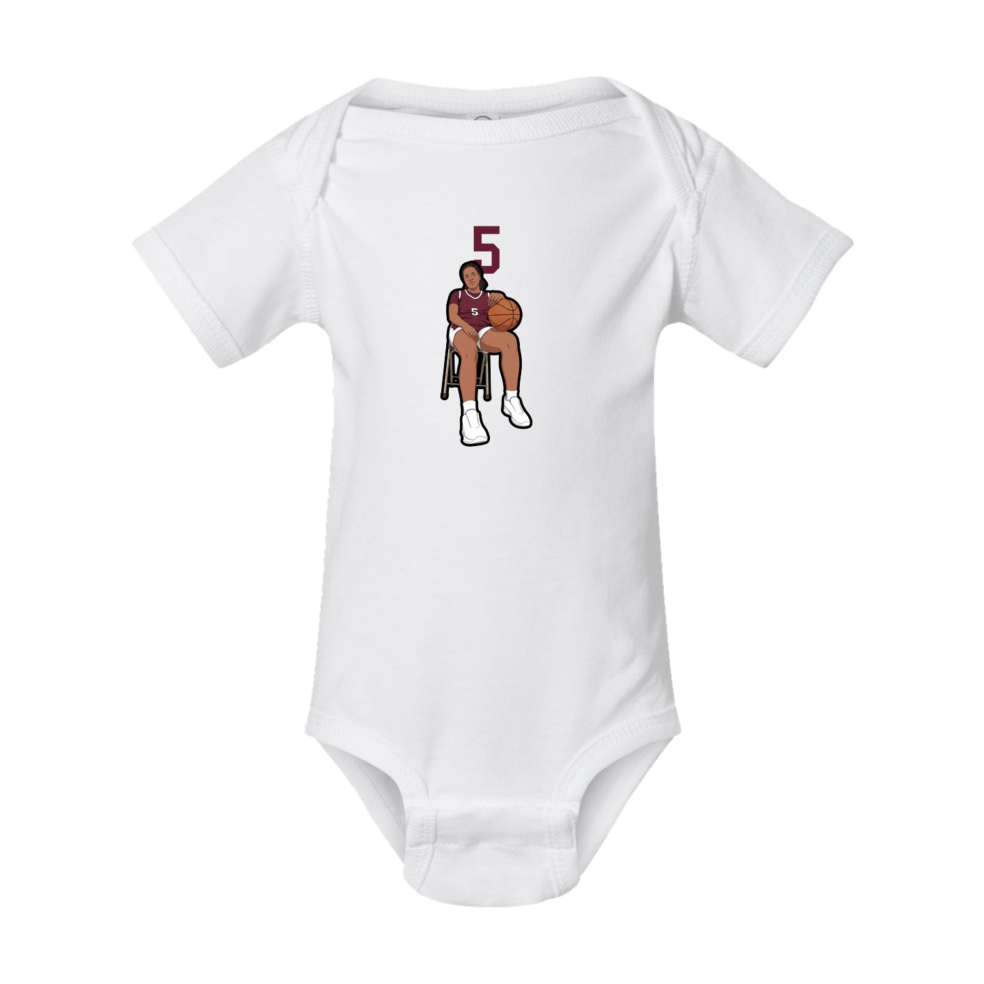Baby Onesie — Number Top in White