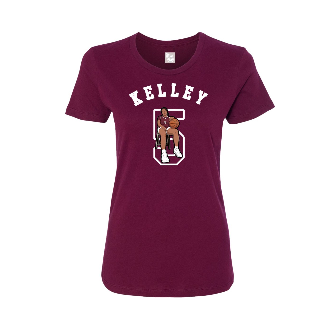 Fitted Women's Tee — Shirsey Arch in Maroon