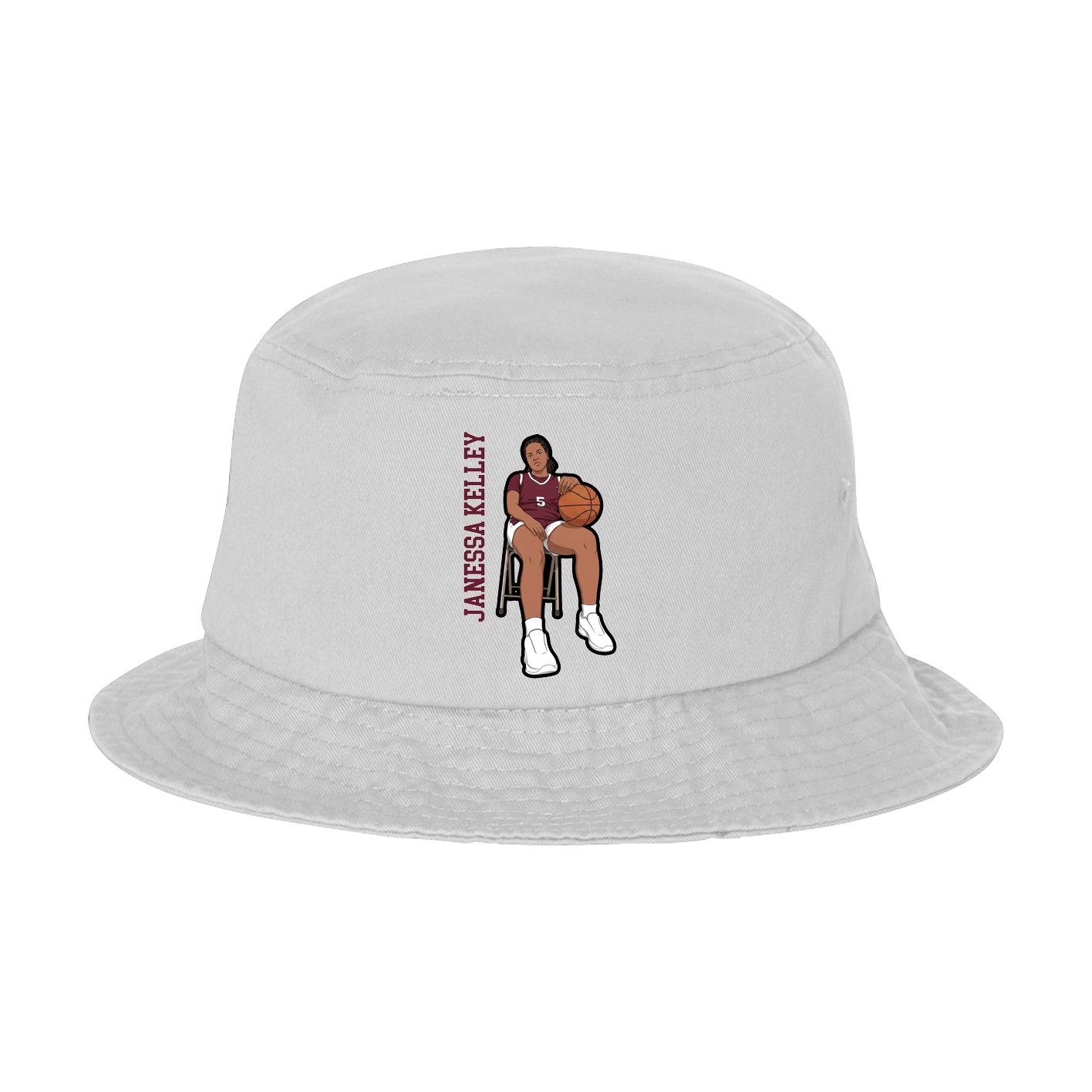 Bucket Cap — Name Vertical in White