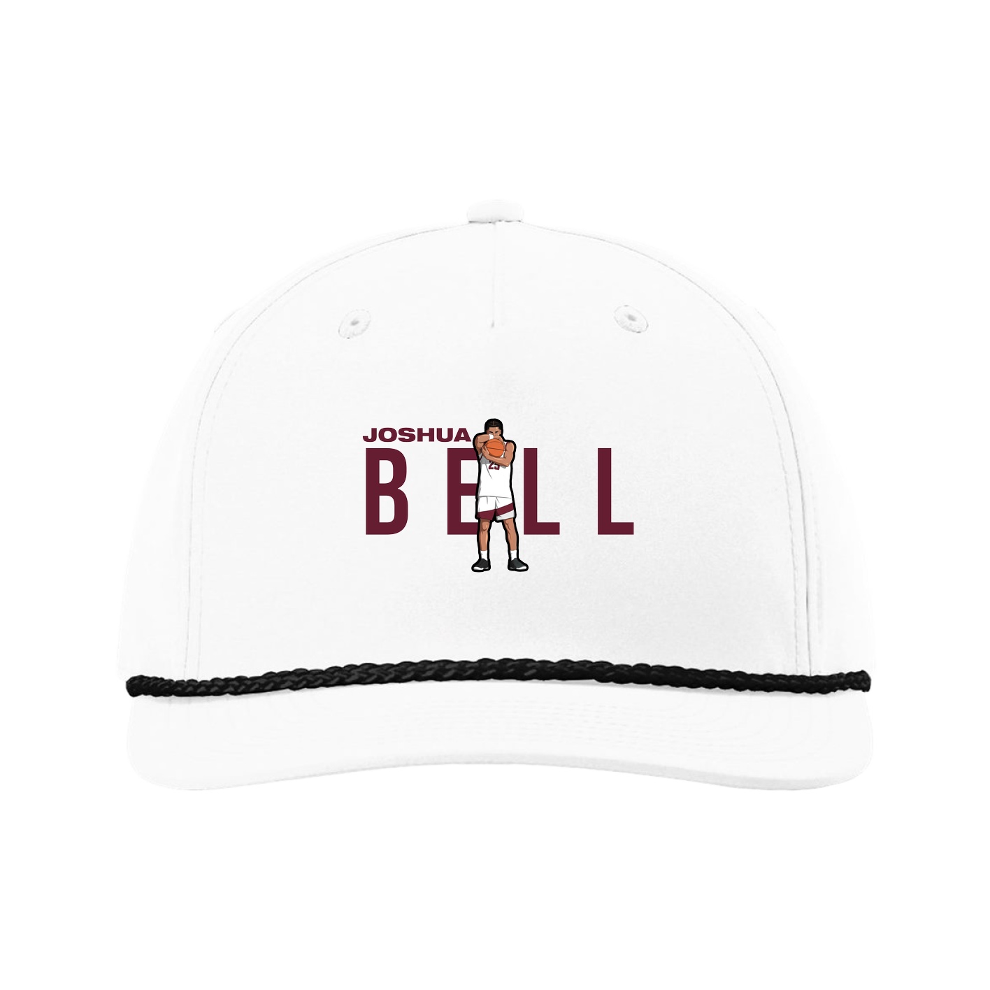 Five-Panel Classic Rope Cap — Player Name in White