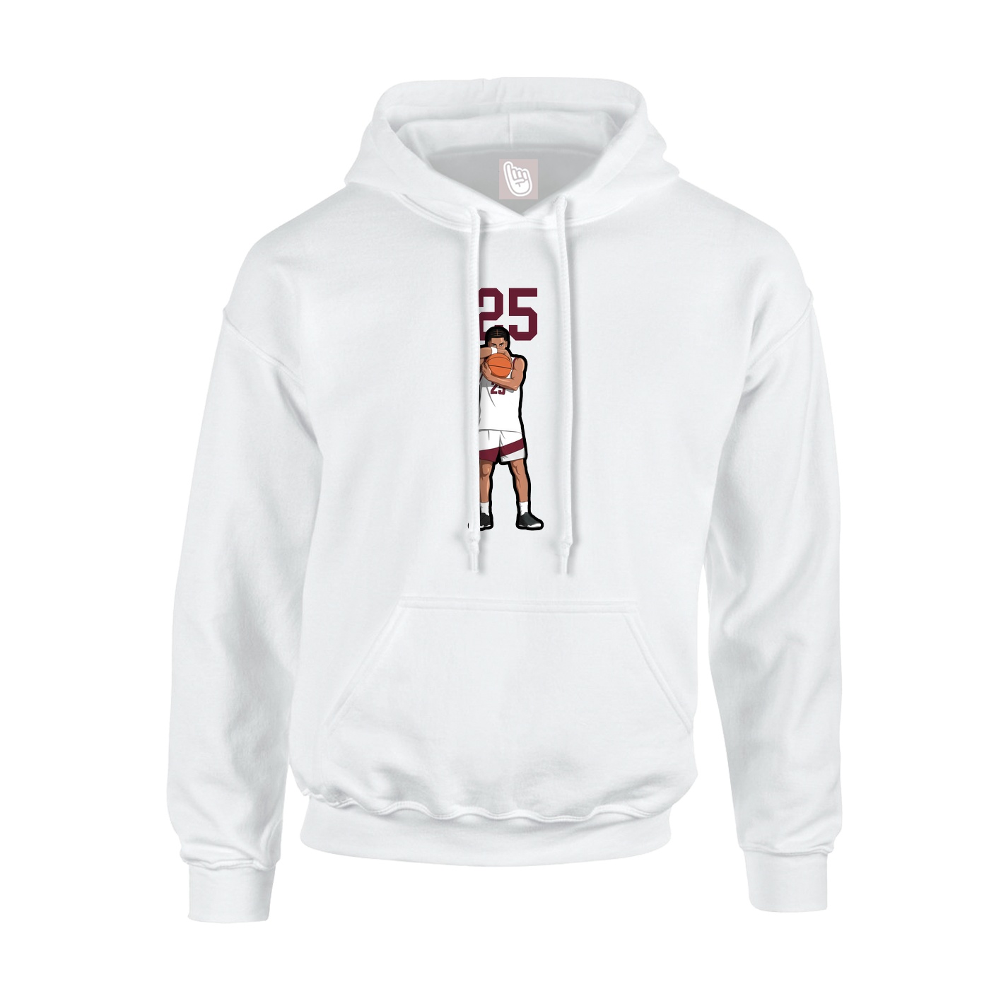 Hoodie — Number Top in White