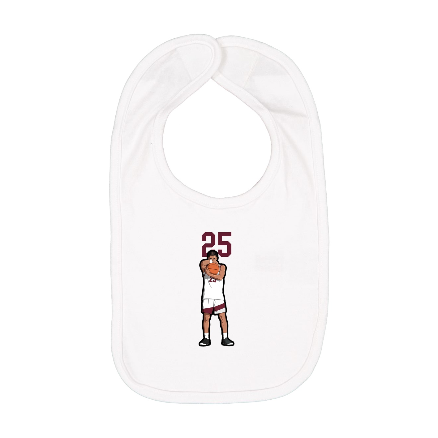 Infant Bib — Number Top in White