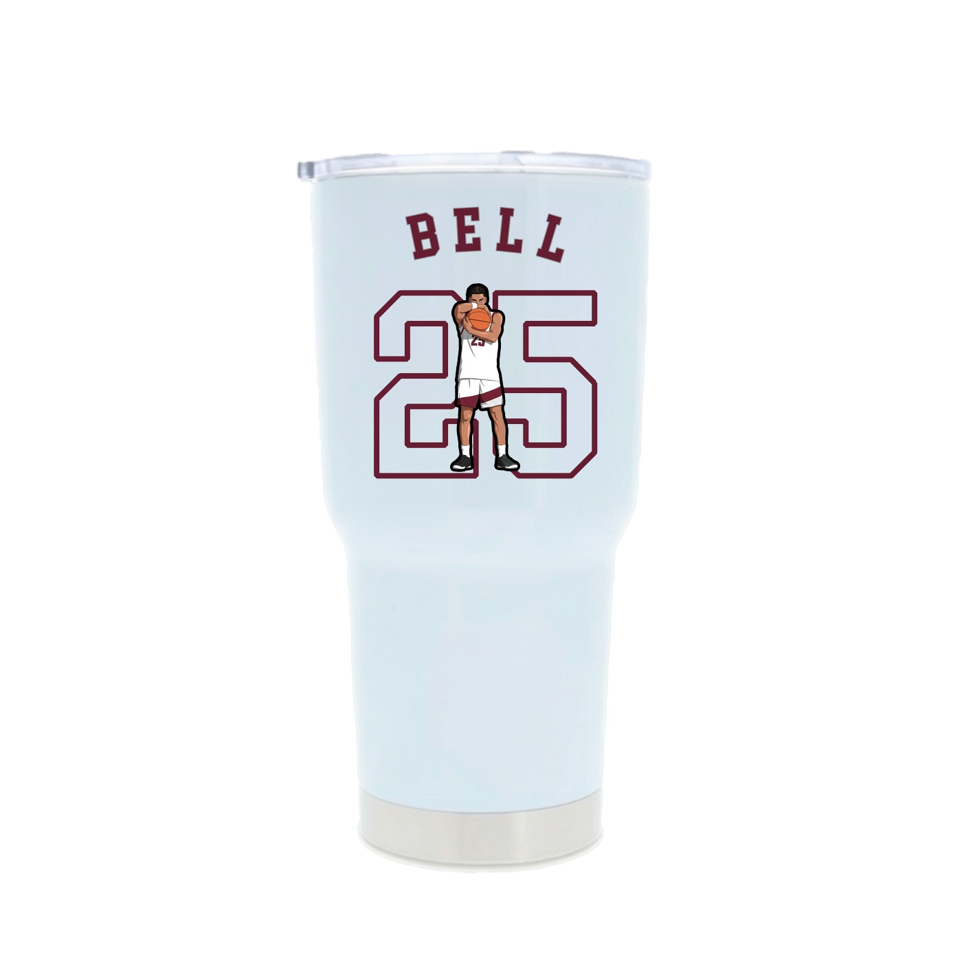 30oz Stainless Steel Tumbler — Shirsey Arch in White
