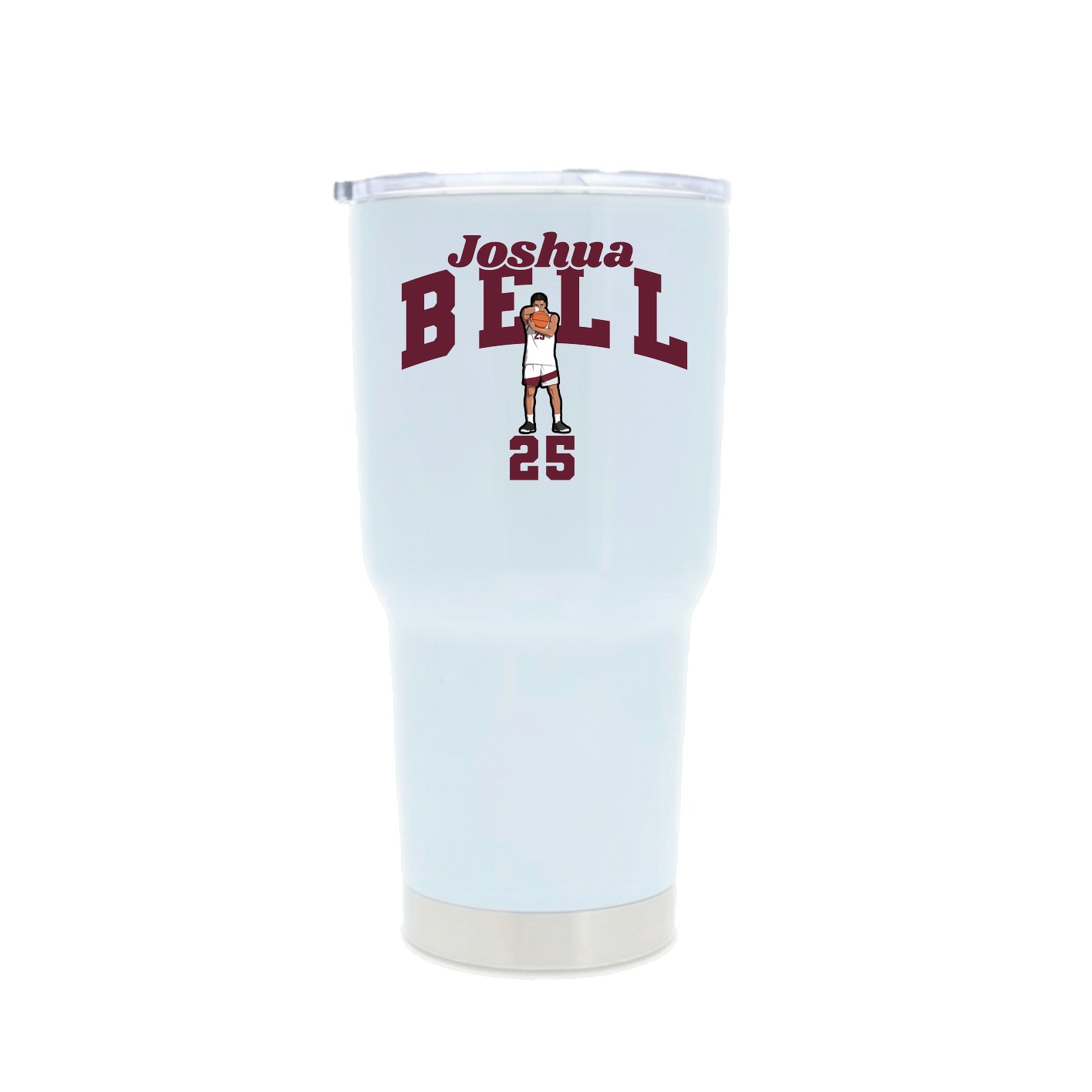 30oz Stainless Steel Tumbler — Signature Arch in White