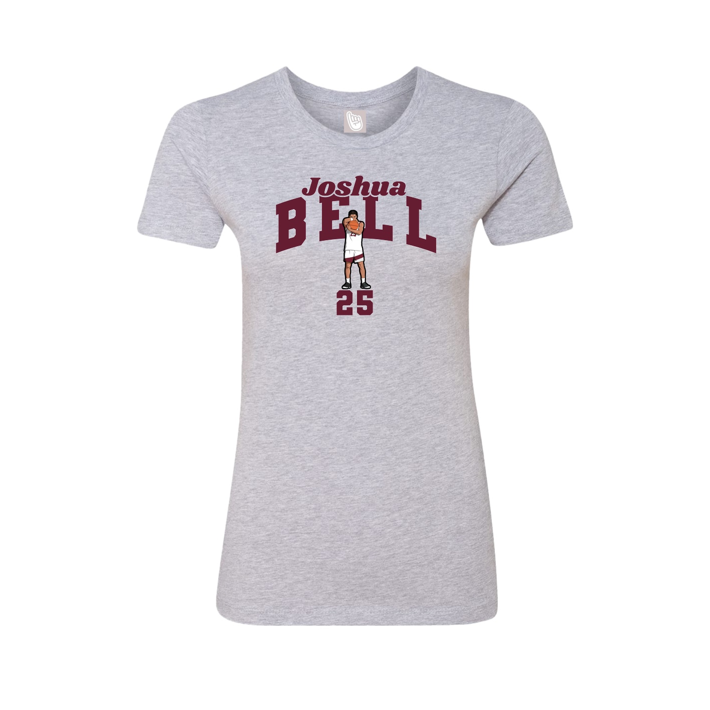 Fitted Women's Tee — Signature Arch in Grey