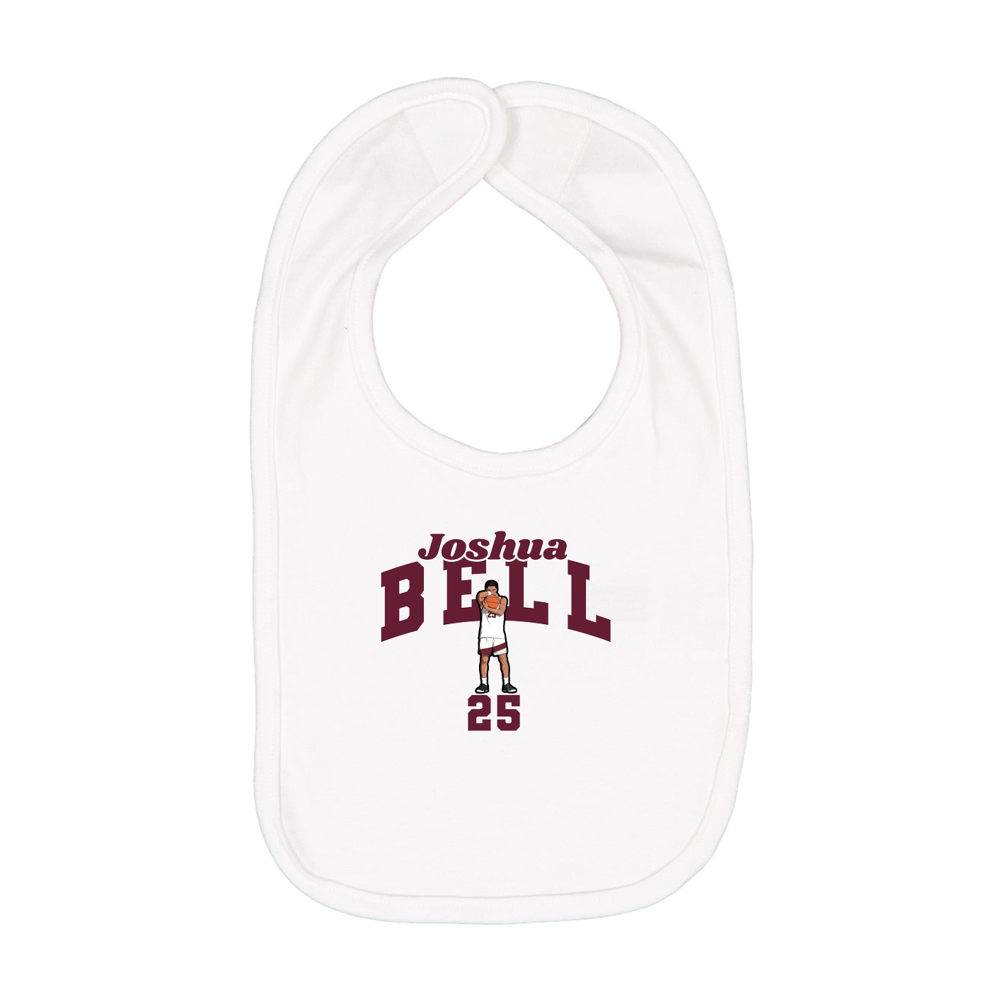 Infant Bib — Signature Arch in White