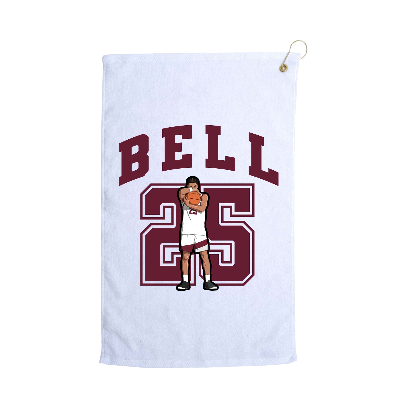 Golf Towel — Number in White