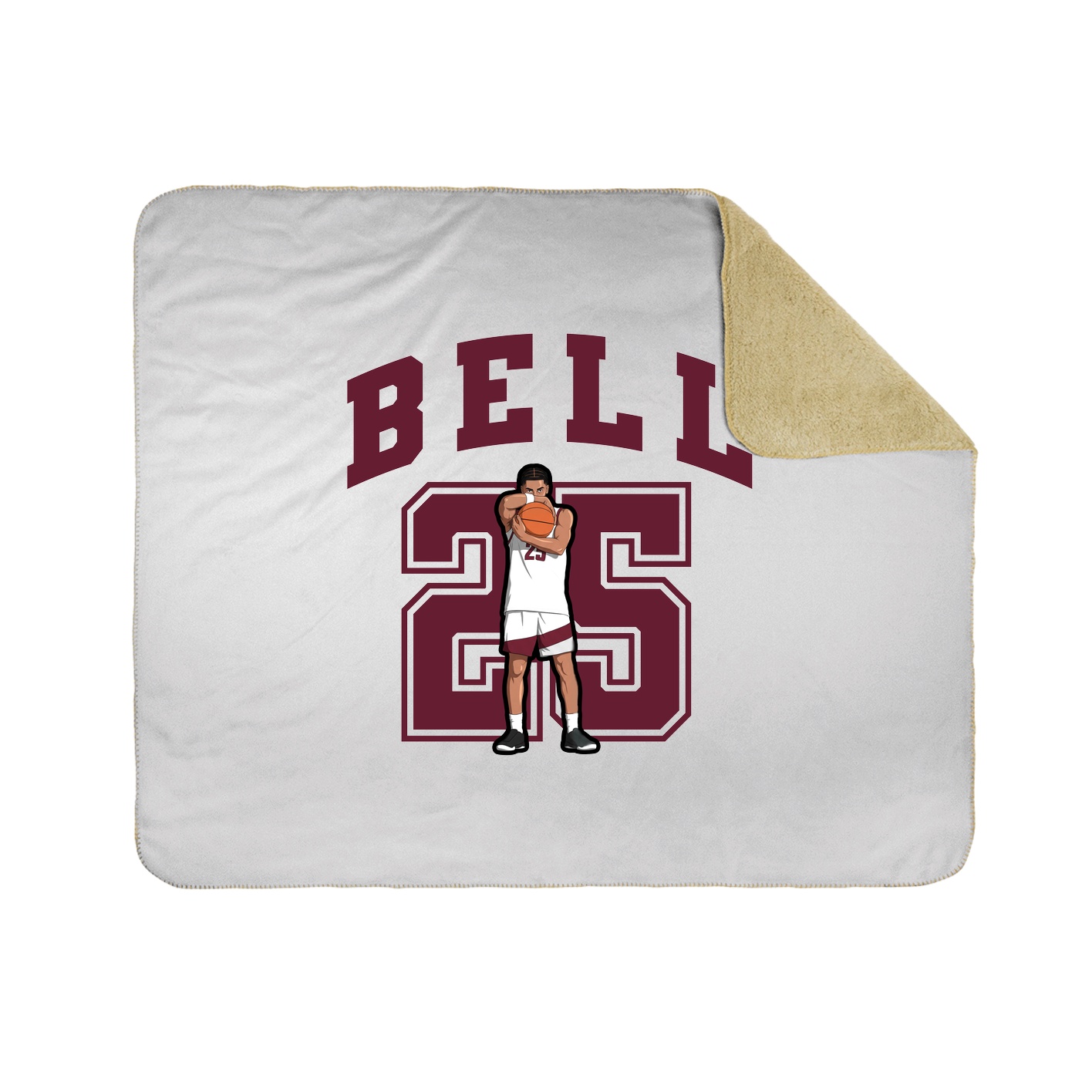 Throw Blanket — Number in White