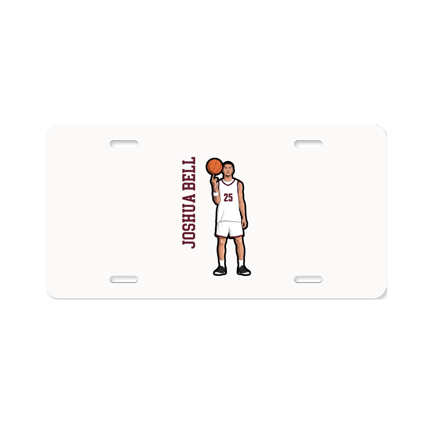 License Plate — Name Vertical in Classic