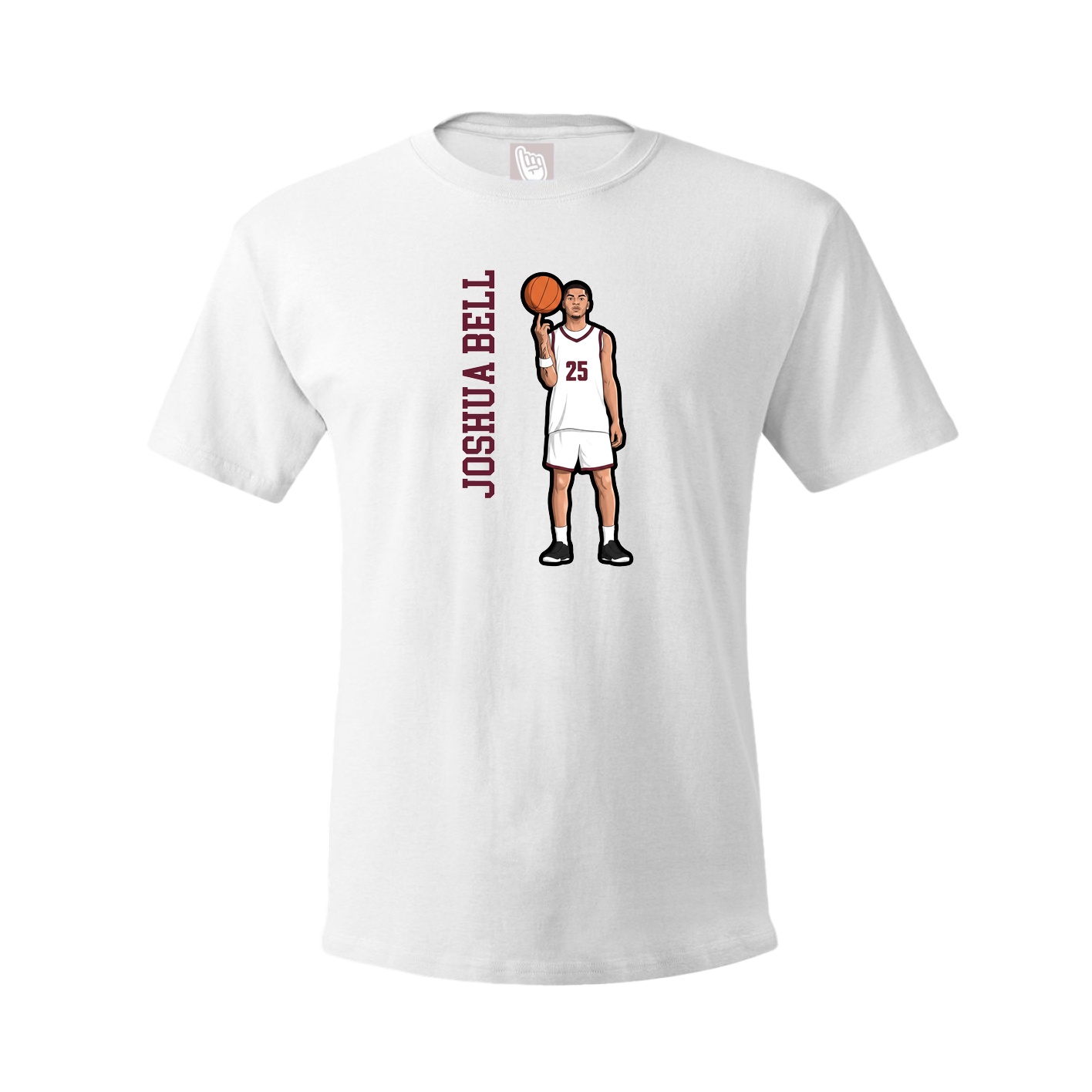 Tee — Name Vertical in White