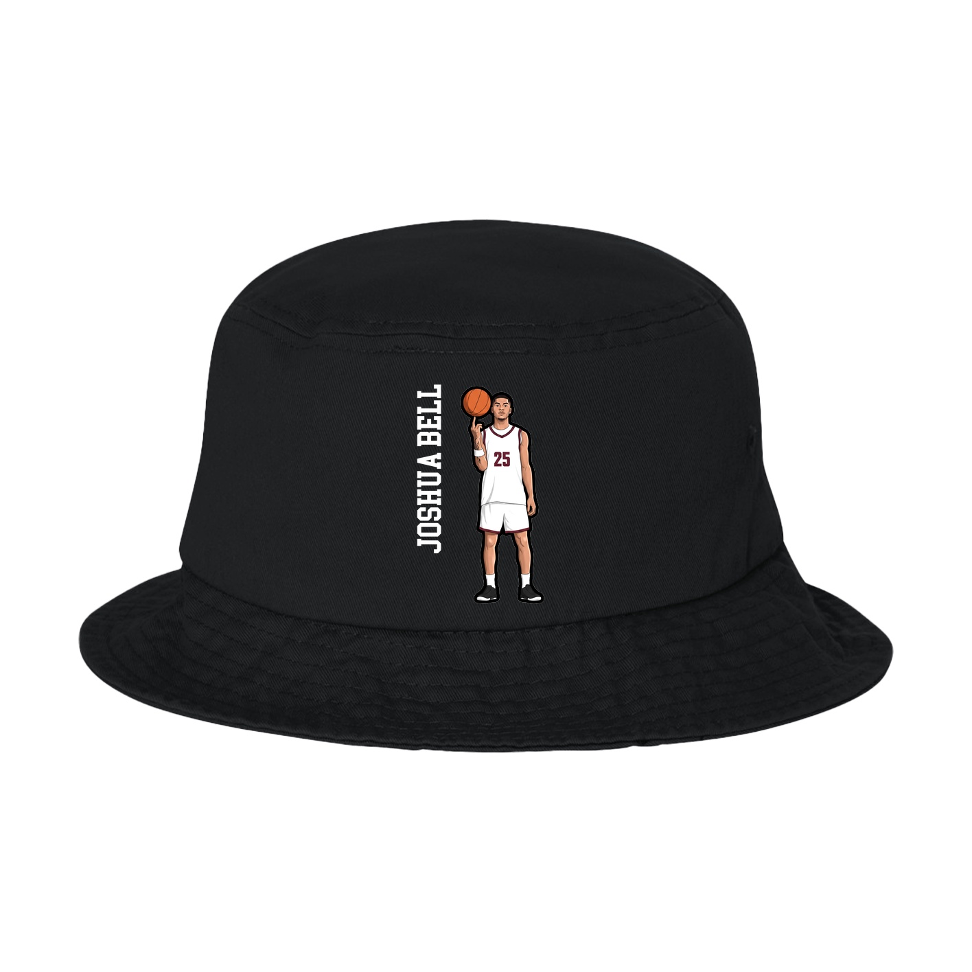Bucket Cap — Name Vertical in Black
