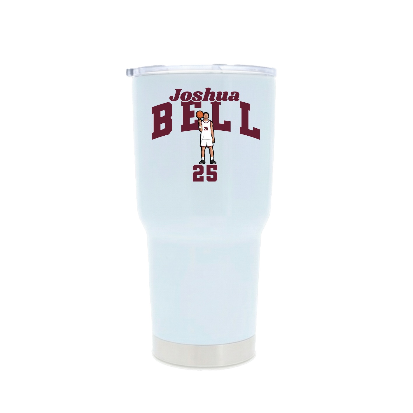 30oz Stainless Steel Tumbler — Signature Arch in White