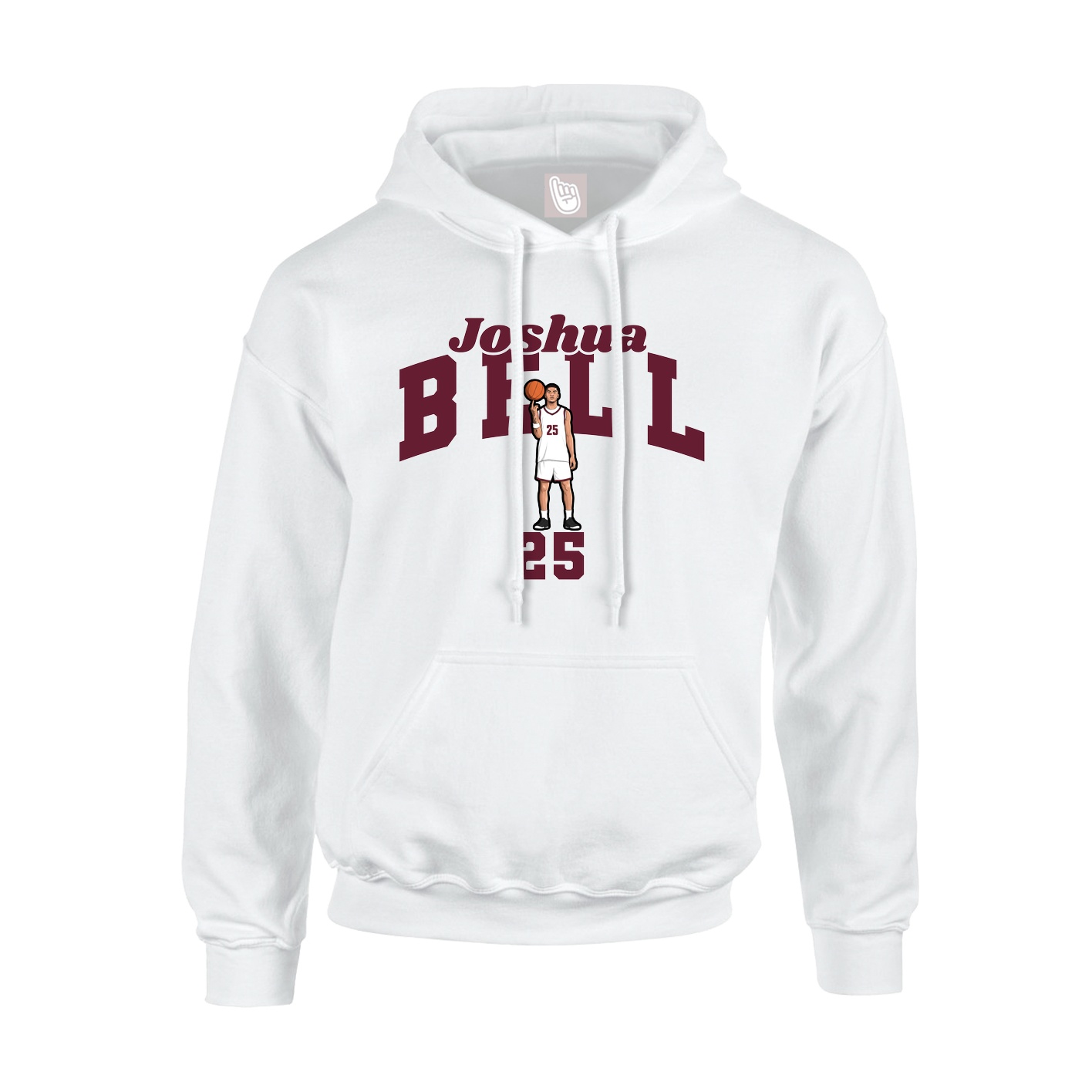 Hoodie — Signature Arch in White