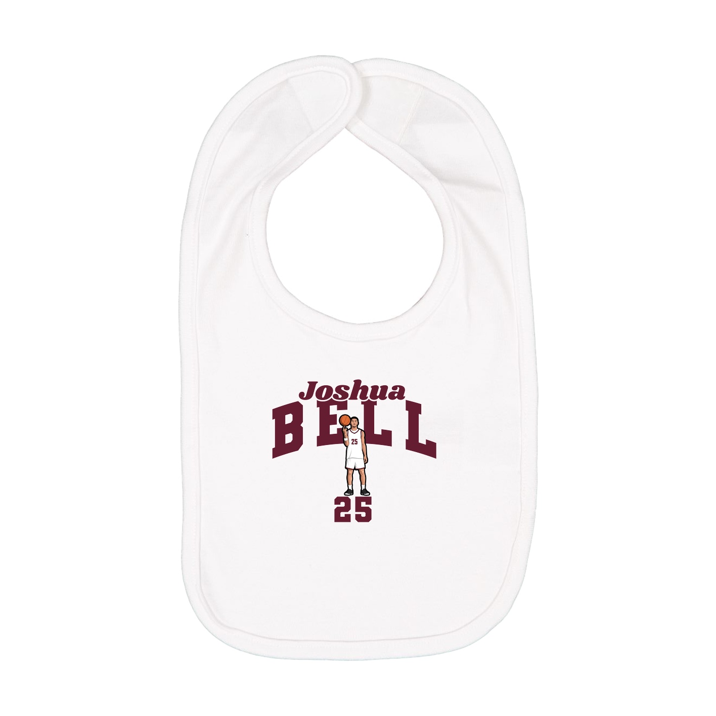 Infant Bib — Signature Arch in White