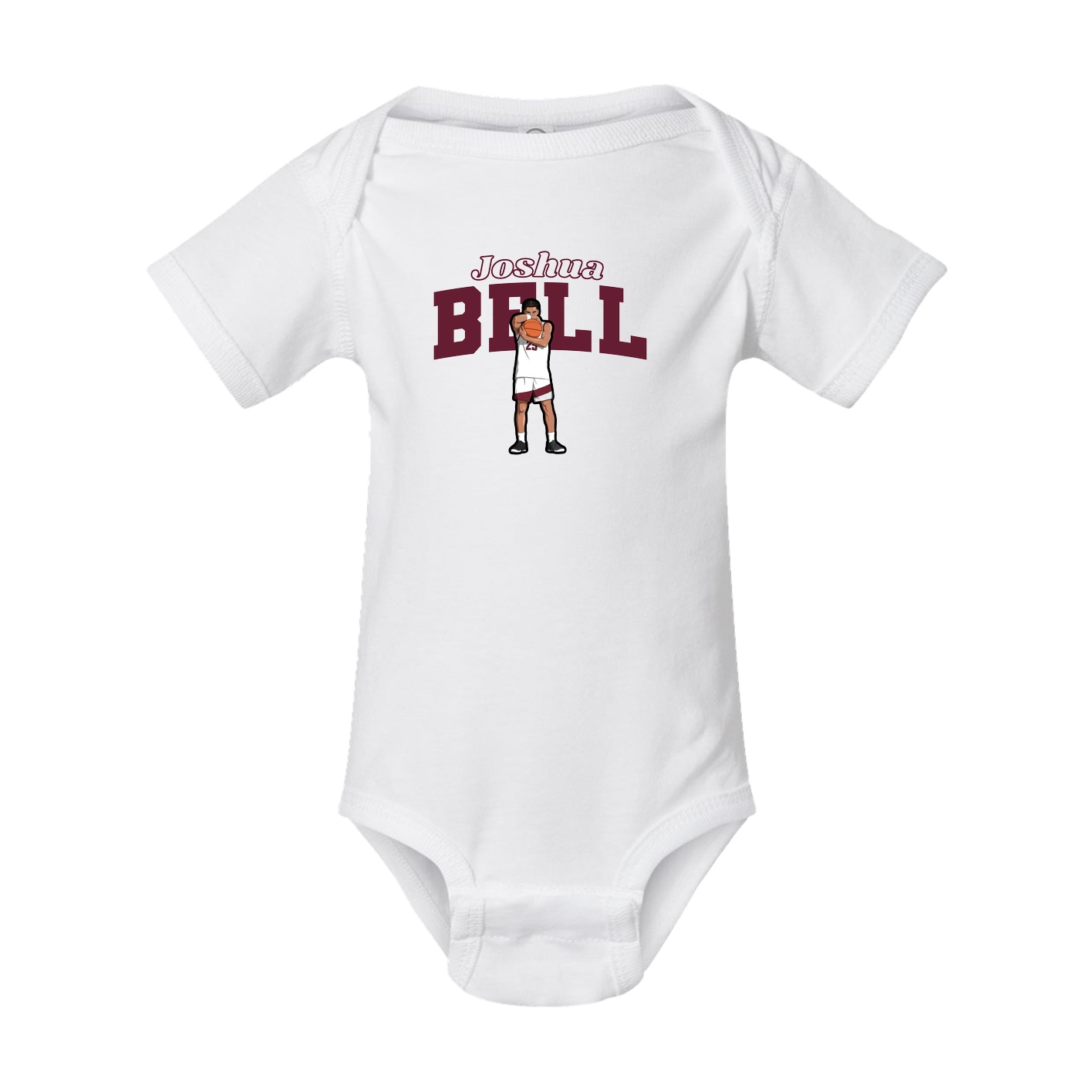 Baby Onesie — Name Arch in White