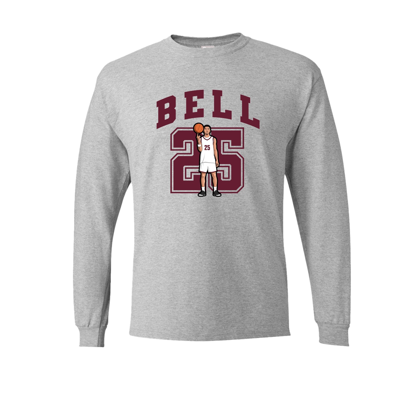 Long Sleeve Tee — Number in Grey