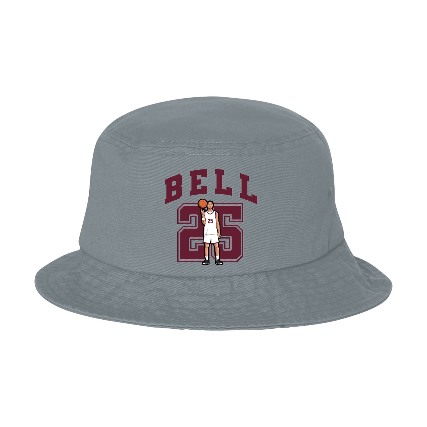 Bucket Cap — Number in Grey