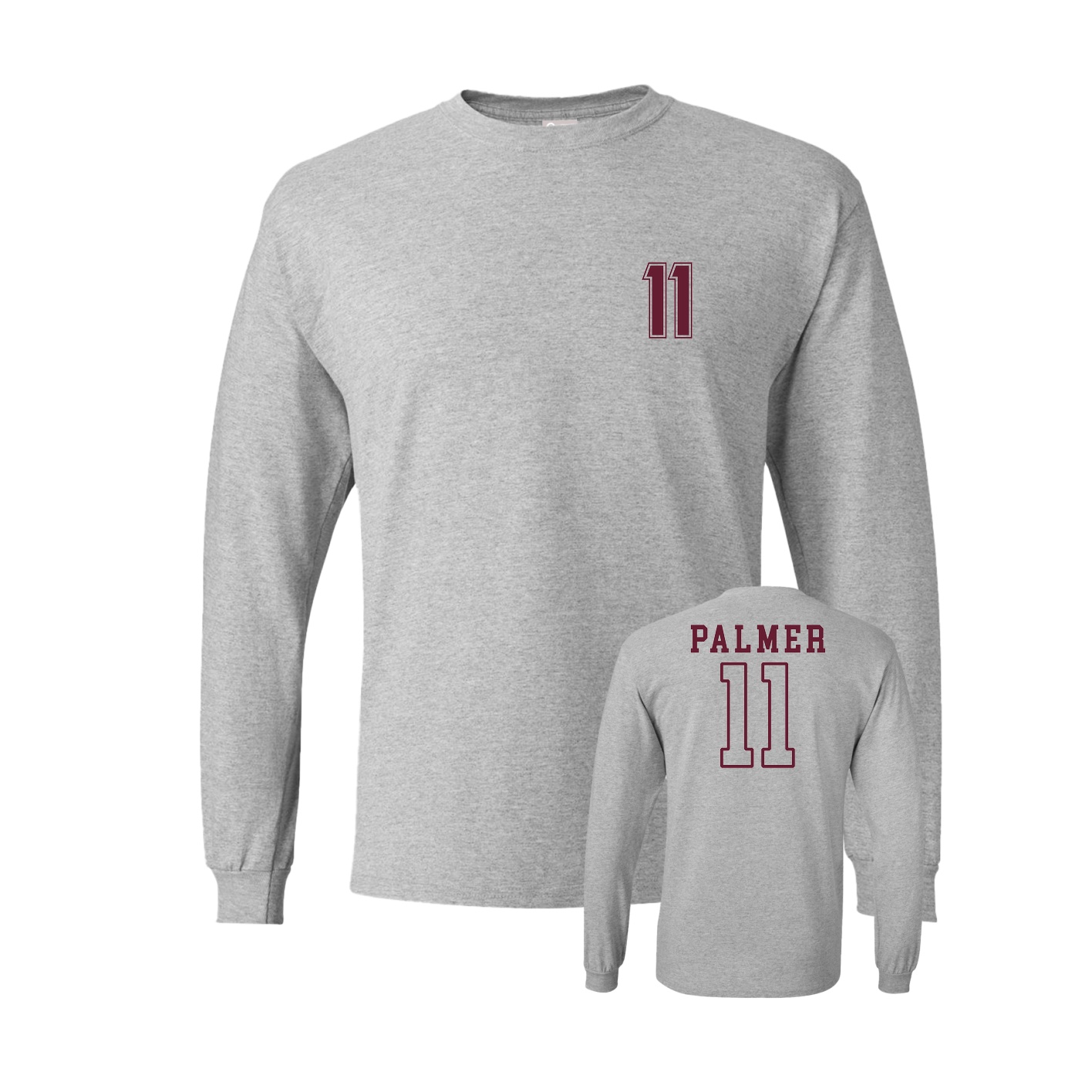Long Sleeve Tee — Chest Back in Grey