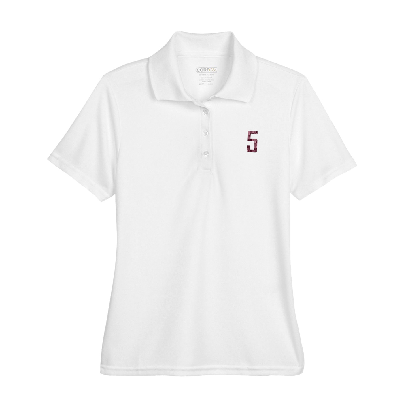Womens Performance Polo — Front Shirsy in White