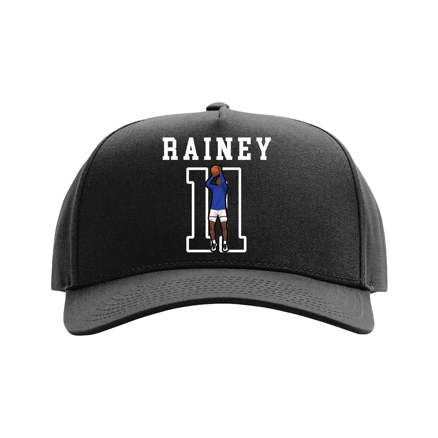 Full Fabric Five-Panel Champ Cap — Shirsey in Black