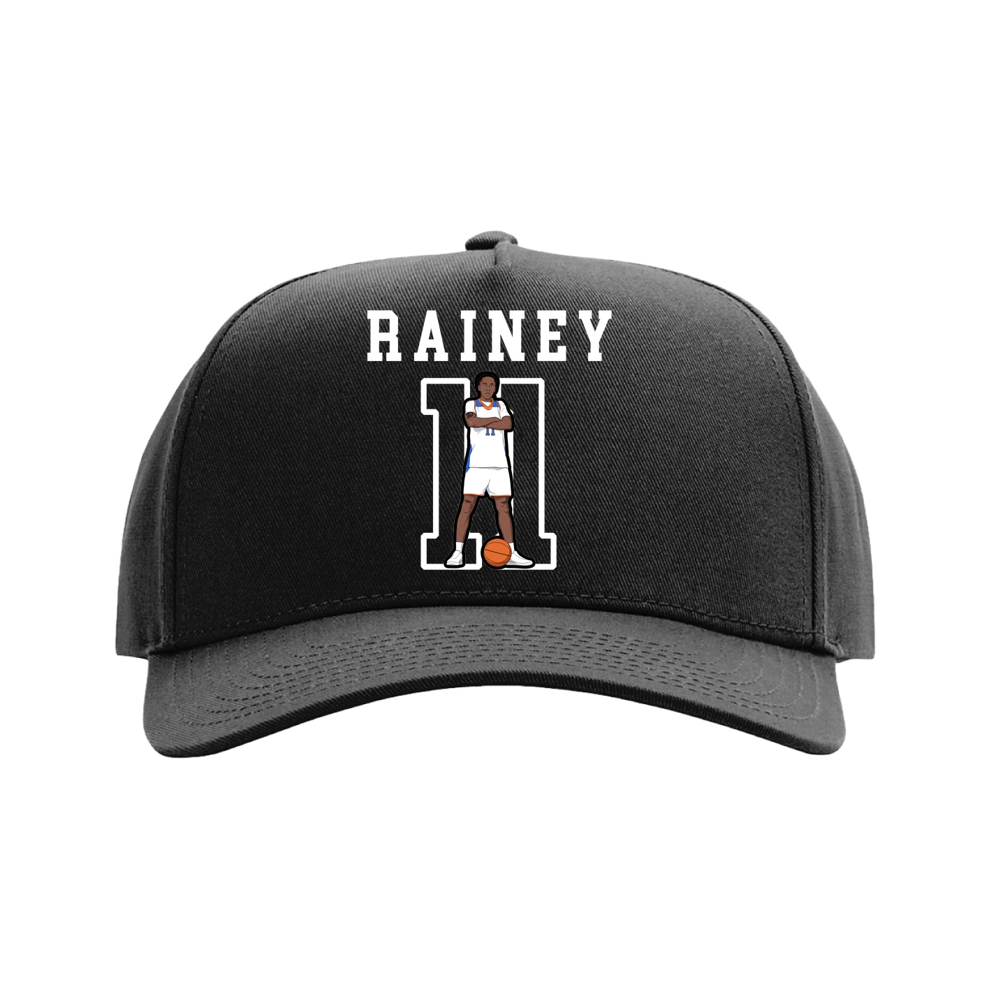 Full Fabric Five-Panel Champ Cap — Shirsey in Black