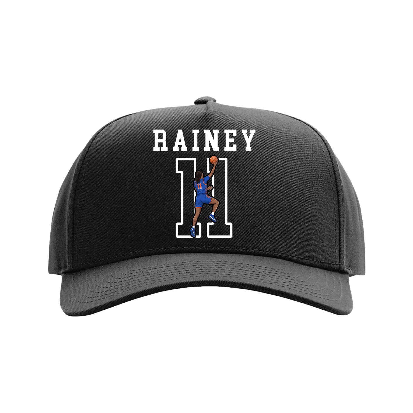 Full Fabric Five-Panel Champ Cap — Shirsey in Black