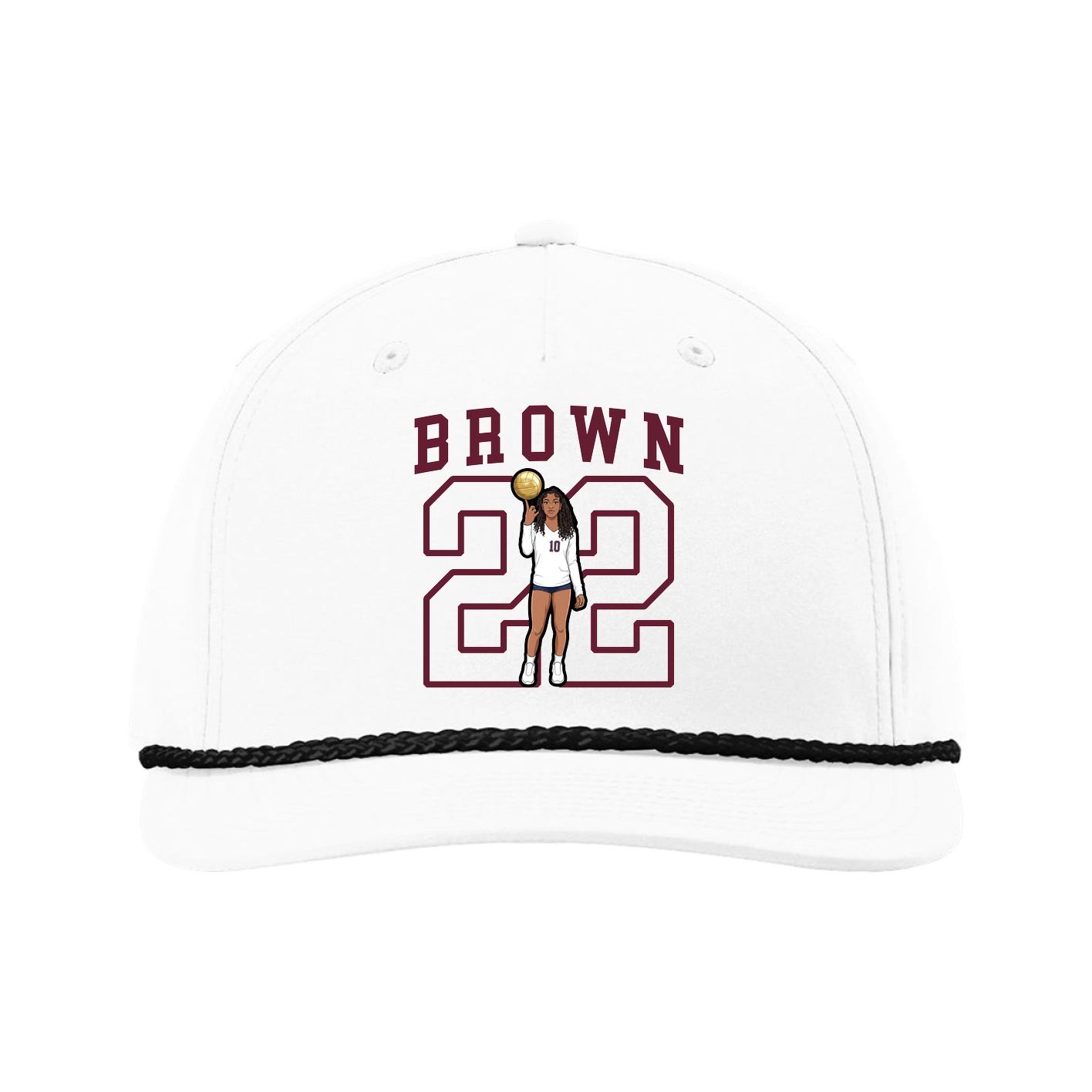Five-Panel Classic Rope Cap — Shirsey in White