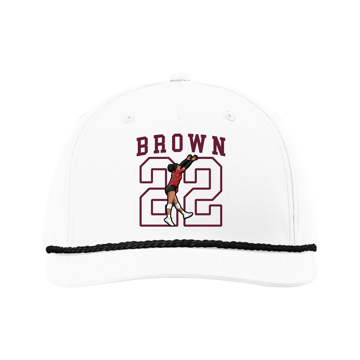 Five-Panel Classic Rope Cap — Shirsey in White