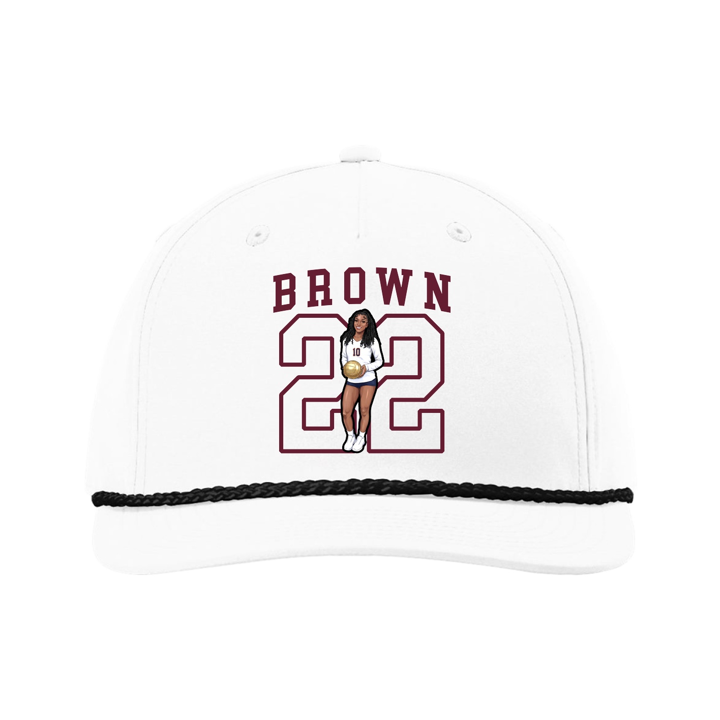Five-Panel Classic Rope Cap — Shirsey in White
