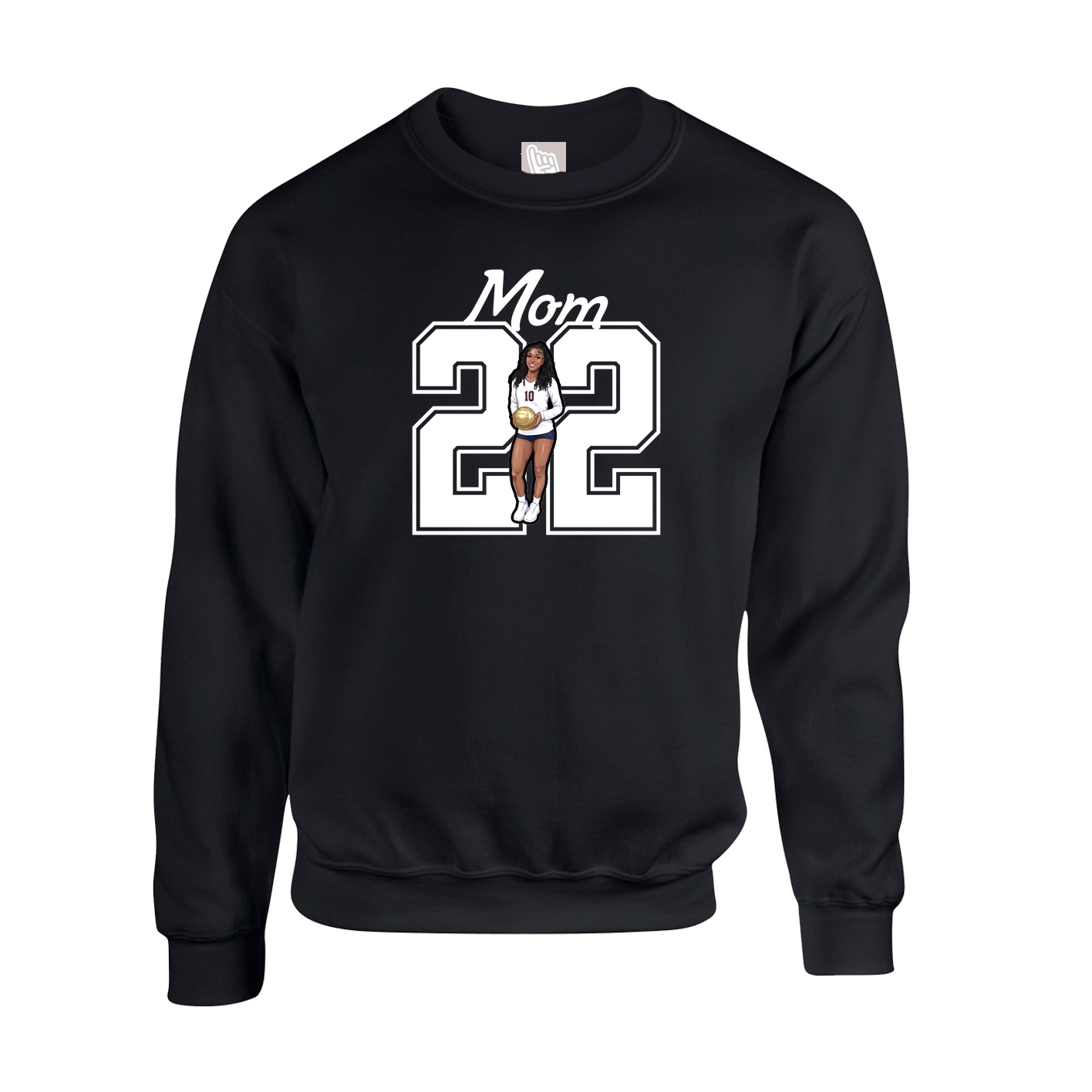 Fleece Crew — Mothers Day Shirsey in Black