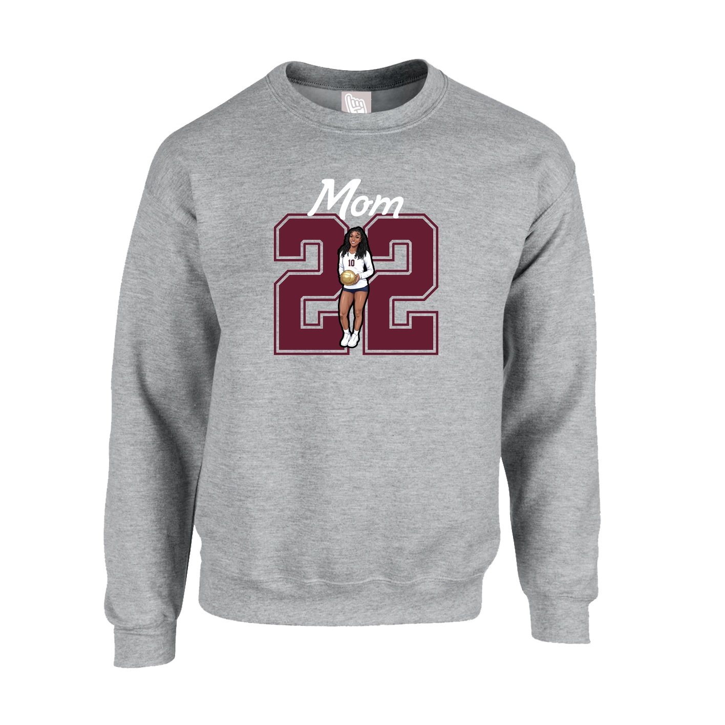 Fleece Crew — Mothers Day Shirsey in Grey