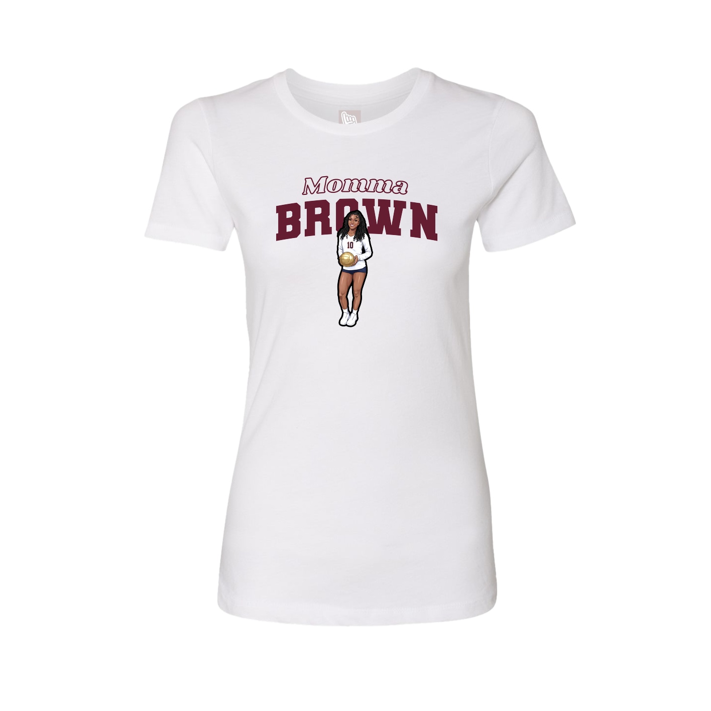 Womens Tee — Mothers Day Block in White