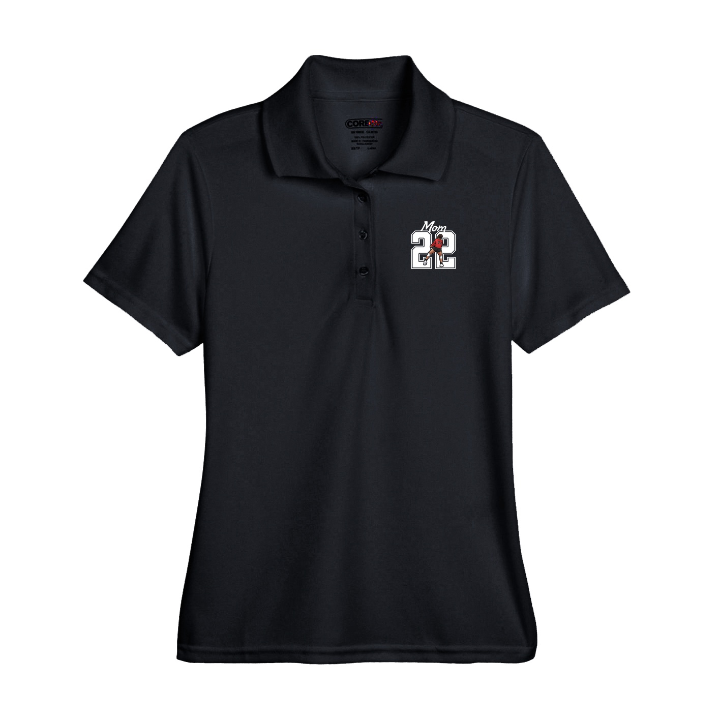 Performance Polo — Mothers Day Shirsey in Black