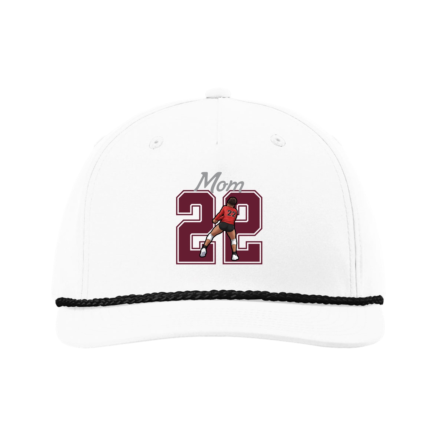 Five-Panel Classic Rope Cap — Mothers Day Shirsey in White