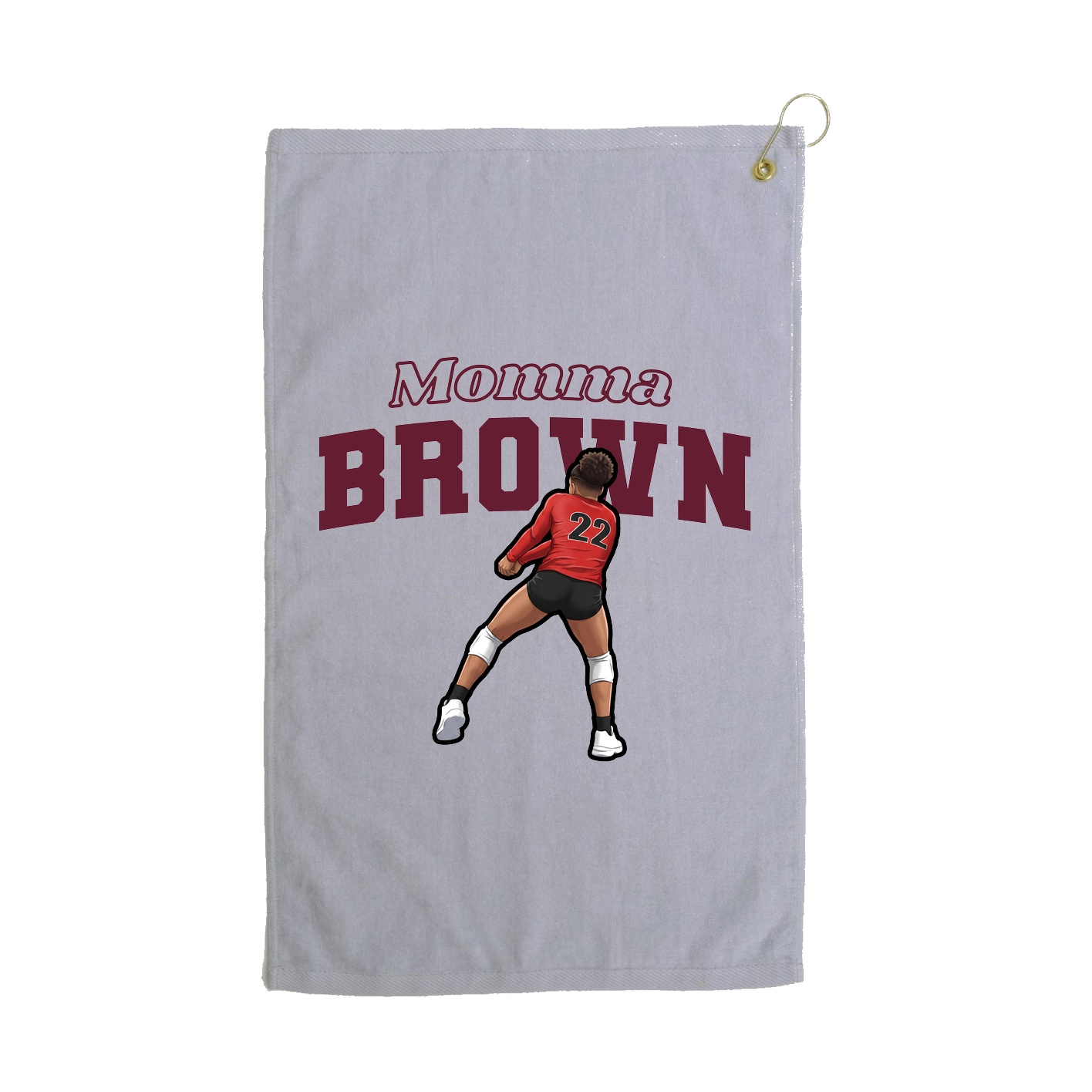 Golf Towel — Mothers Day Block in Grey