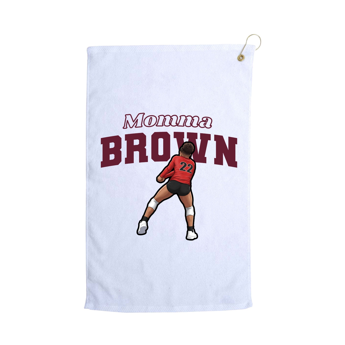 Golf Towel — Mothers Day Block in White