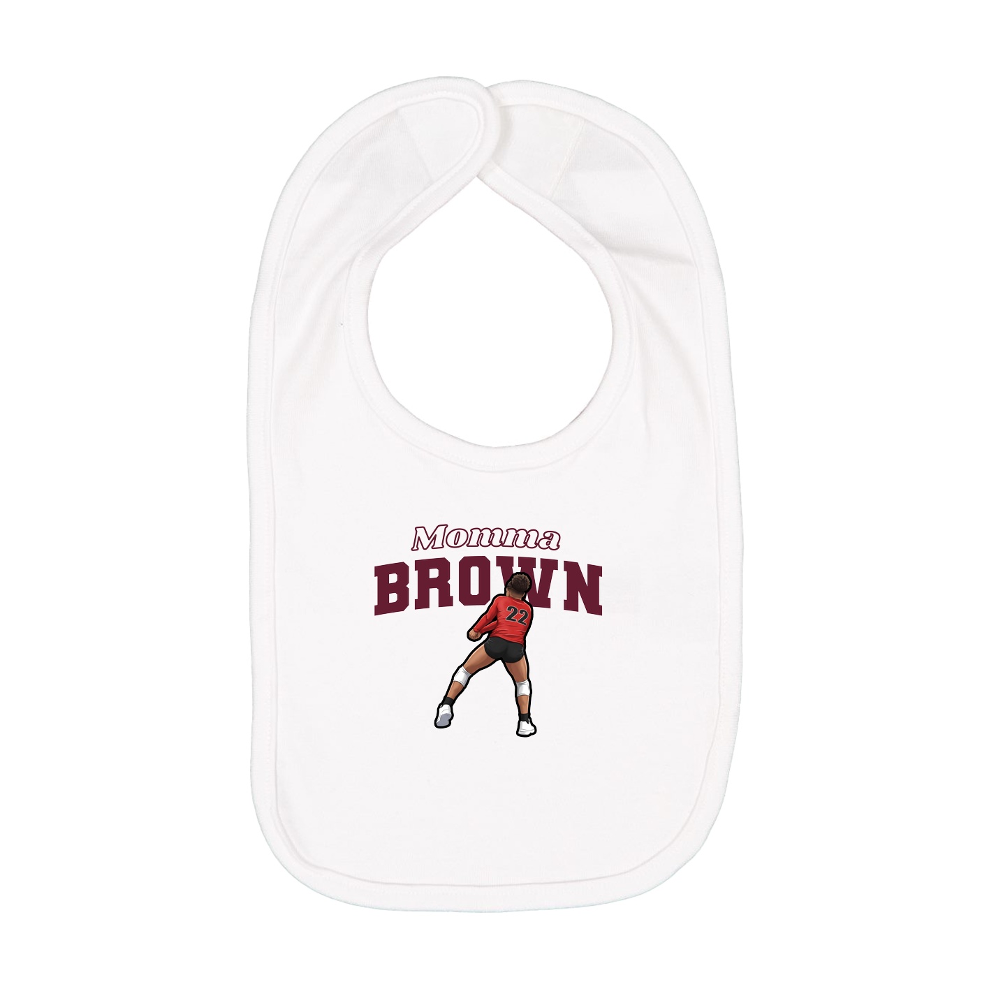 Infant Bib — Mothers Day Block in White