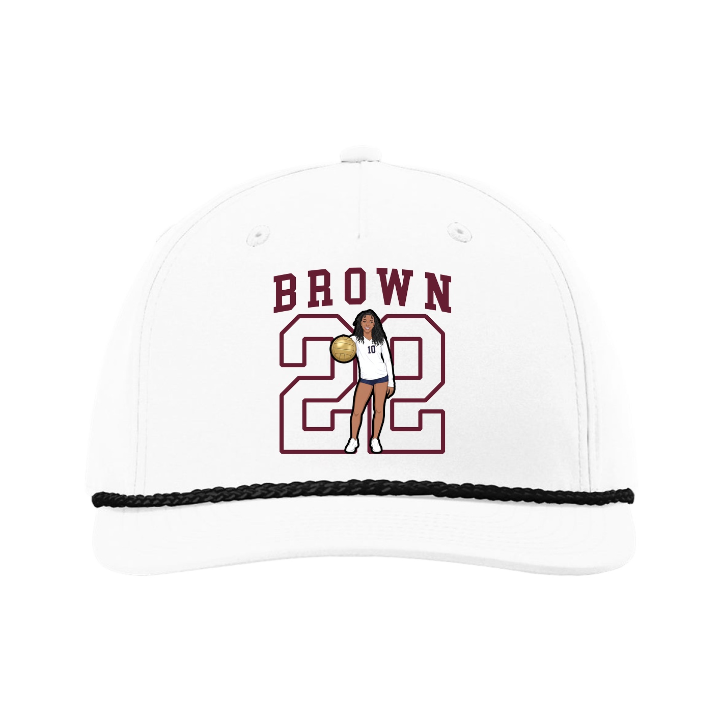 Five-Panel Classic Rope Cap — Shirsey in White