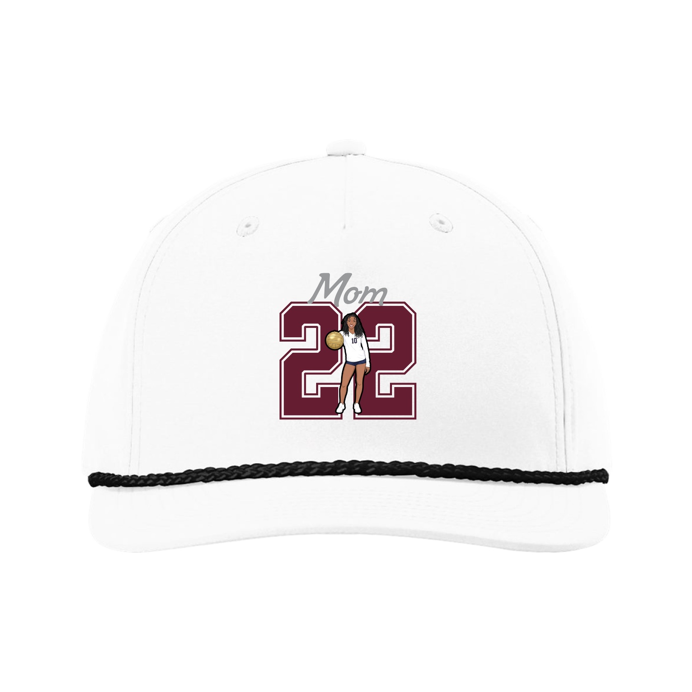 Five-Panel Classic Rope Cap — Mothers Day Shirsey in White